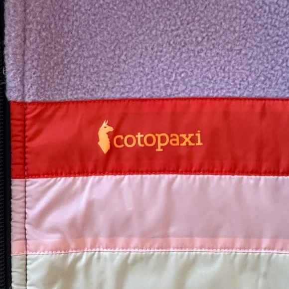 Cotopaxi Lavender Fleece Jacket with Red and White Accents - Picture 3 of 5